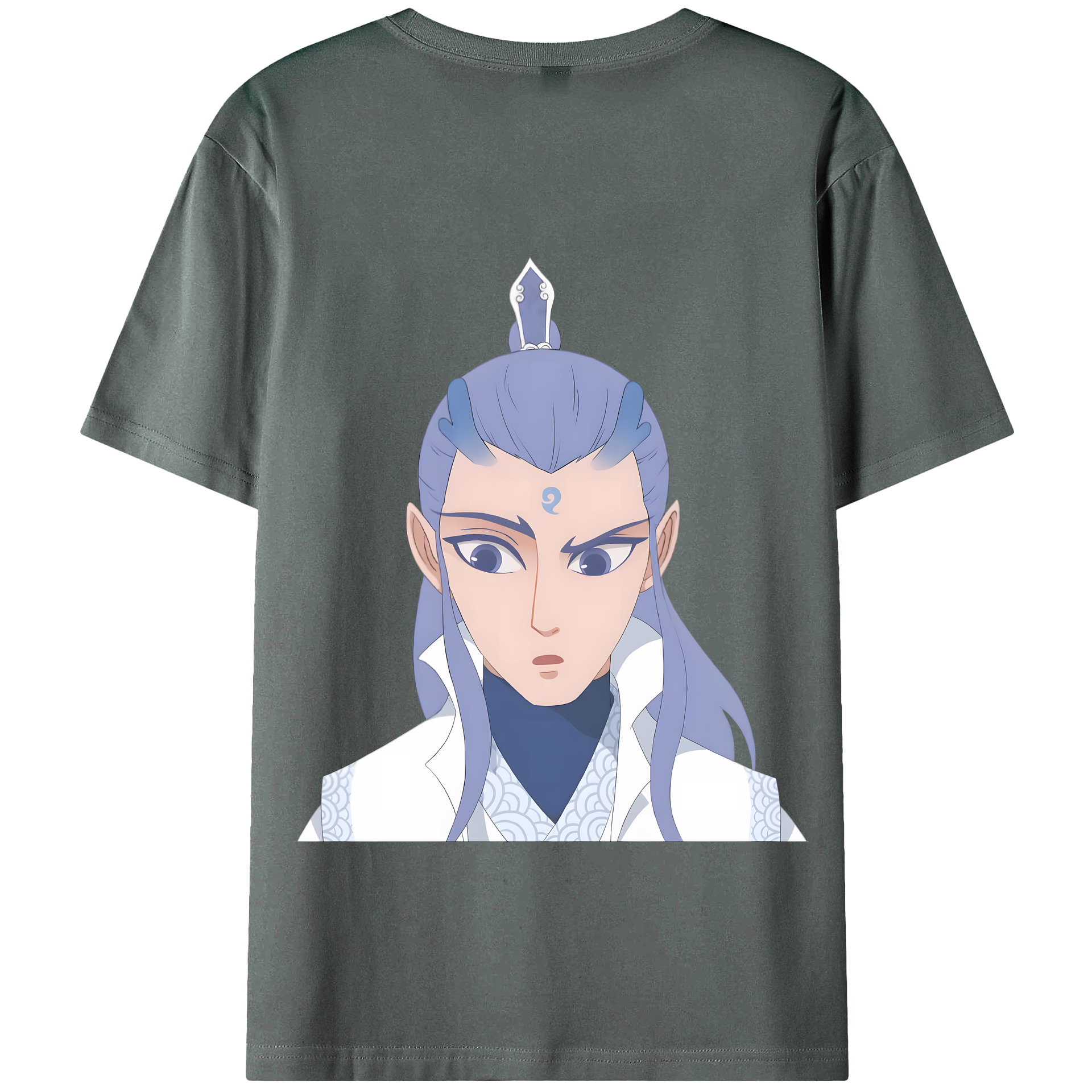 （画像用） Ne Zha 2 ナタ 魔童の大暴れ 綿100％半袖Tシャツ（背面プリント）